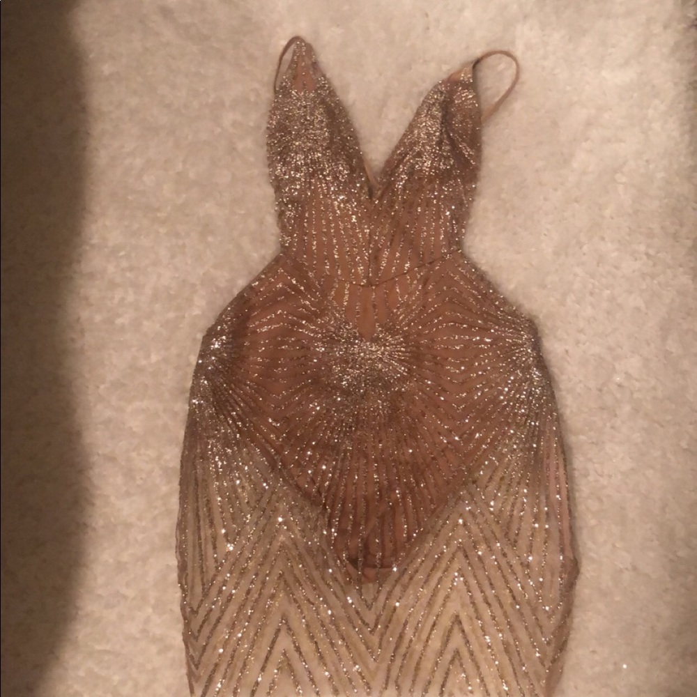 Shein Gold Glitter Dress